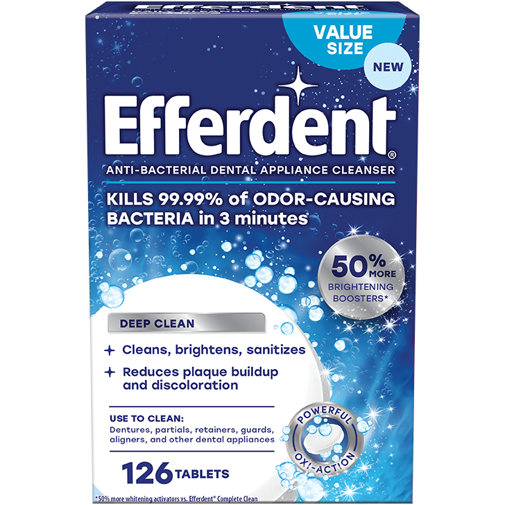 Efferdent Deep Clean Anti Bacterial Dental Appliance Cleanser Tablets